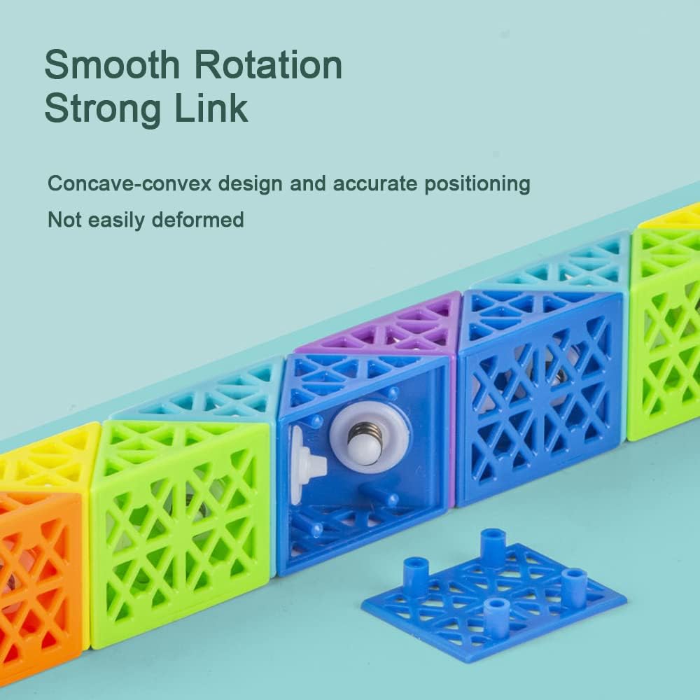 24 Blocks Magic Snake Toy Magic Snake Magic Snake Puzzle Snake Fidget Toy for Children and Adults Party Bag Children's Birthday Party (Hollow x 1)