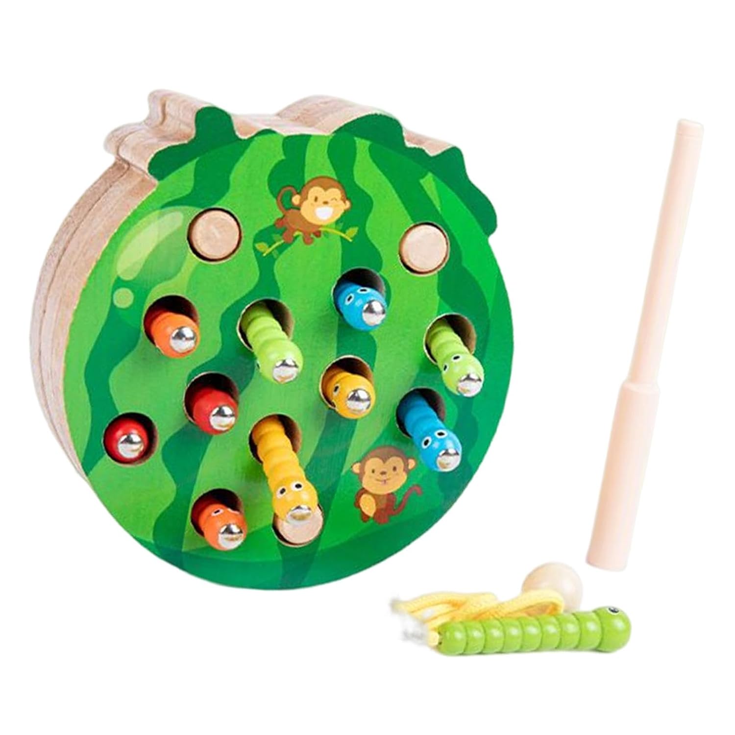 CALANDIS™ Wood Beaded Toys Funny Sensory Toy Educational Blocks for Game Toddlers Kids Watermelon | Developmental Baby Toys | Toys for Baby