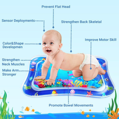 Tapis de jeu aquatique Fidtoy Tummy Time pour bébés de 3 à 12 mois, jeu sensoriel