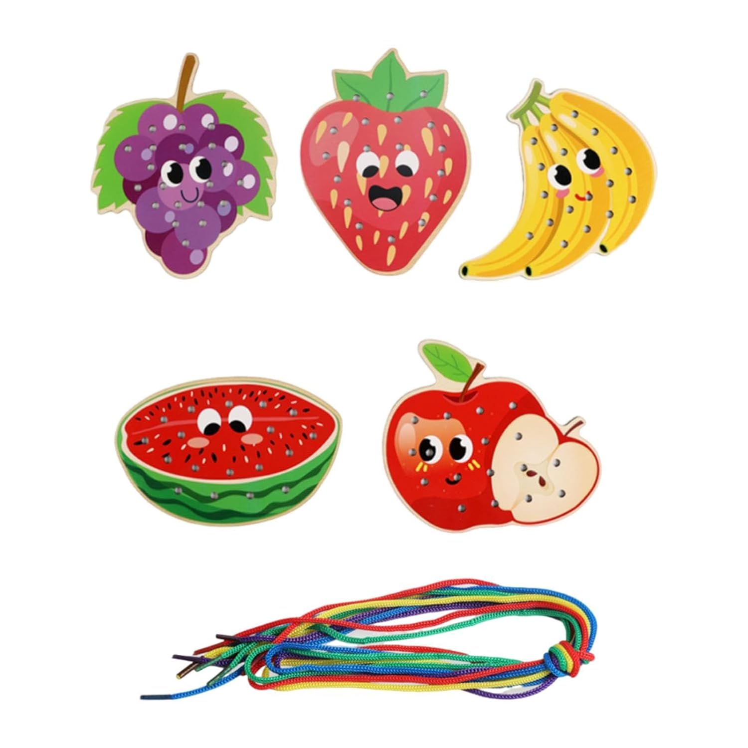 Lacing Cards for Preschoolers and Kids Motor Skills Toys Wooden Sewing Cards Style D|Other Educational Toys|Toys & Hobbies