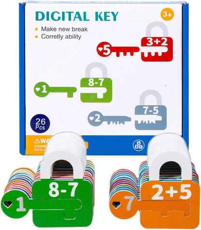 Kids Learning Locks with Keys, Number Counting for Kids | Letter Recognition Keys and Locks Combination Set for Kids - Preschool Learning Games, c