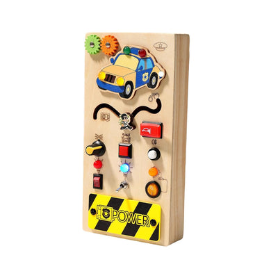 Fidtoy Montessori Tablero Sensorial Ocupado con Interruptor de Luz para Niños Pequeños Tablero de Interruptores LED Juguete Sensorial Habilidades Motoras Finas Aprendizaje Viaje Juguete Tranquilo Regalo Educativo