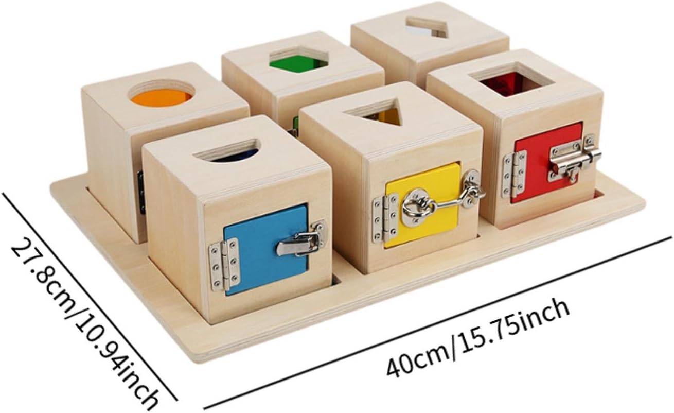 harayaa Boîte de verrouillage Montessori pour enfants, planche occupée, jouets éducatifs, jouet interactif doux parent-enfant, cadeaux d'anniversaire pour