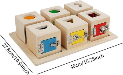 harayaa Boîte de verrouillage Montessori pour enfants, planche occupée, jouets éducatifs, jouet interactif doux parent-enfant, cadeaux d'anniversaire pour