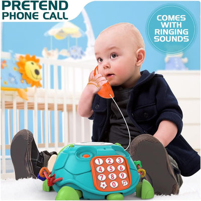 Juguete musical Fidtoy Crawling Turtle para bebé
