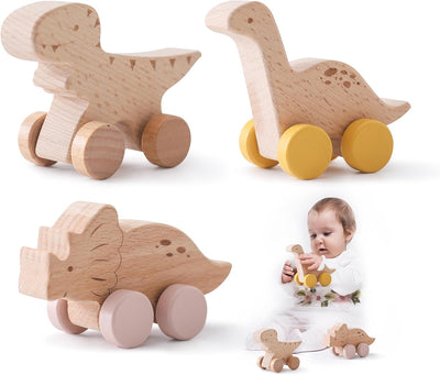Fidtoy Voiture en Bois Wonder Wheels pour Tout-Petits, Jouet d'Apprentissage Montessori