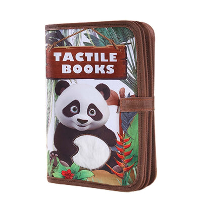 Fidtoy Wild Animals Tactile Touch and Feel Book for Toddlers | Cloth Sensory Quiet Book, Animal Recognition, Texture Exploration, Vocabulary, Tummy Time & Bedtime Reading Toy Age 2+