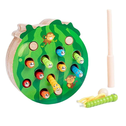 CALANDIS™ Wood Beaded Toys Funny Sensory Toy Educational Blocks for Game Toddlers Kids Watermelon | Developmental Baby Toys | Toys for Baby