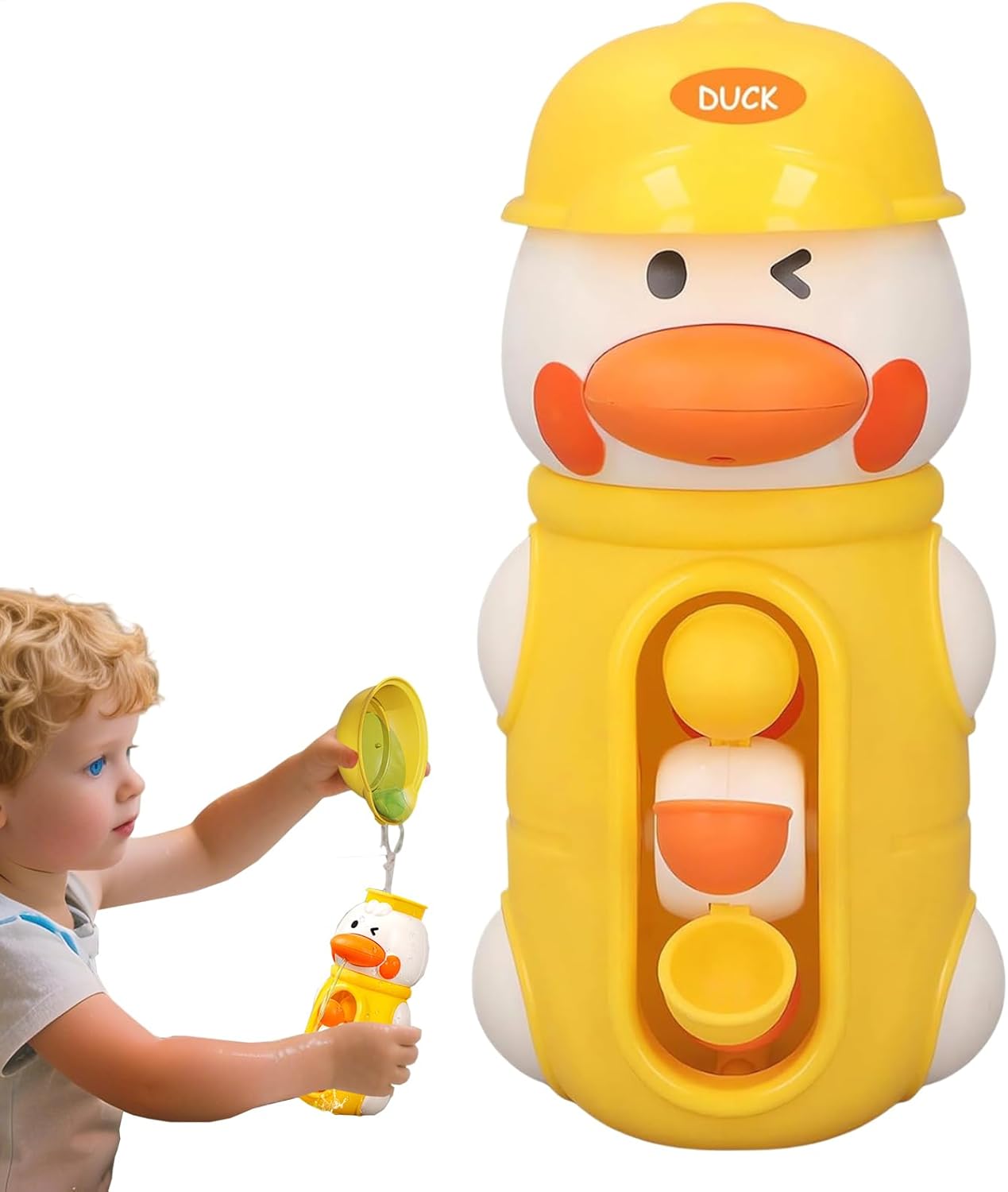 Fidtoy Lot de jouets de bain canard avec toupie aquatique