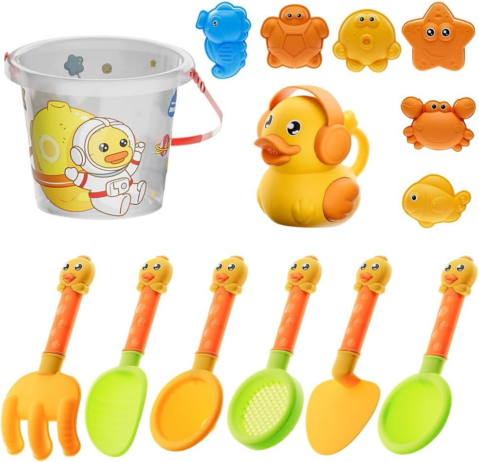 Fidtoy Beach Toys Kit - Water Sand Game for Kids Outdoor Play & Montessori Learning