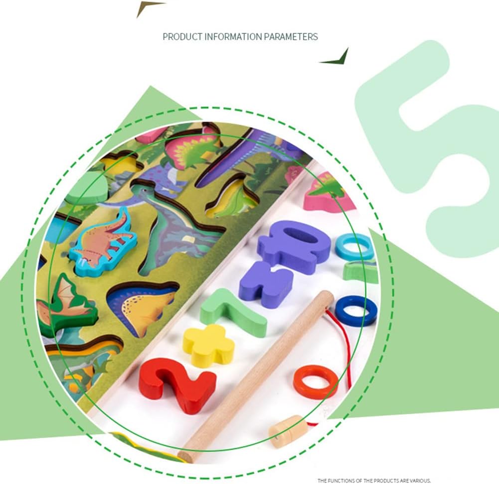 Rompecabezas de madera para niños pequeños, Montessori Juguetes con forma de rompecabezas, clasificación, juego de pesca, juguete educativo, regalo para niños y niñas