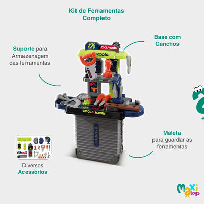 Fidtoy Kids Juego de Banco de Herramientas de Juguete de Construcción para Niños