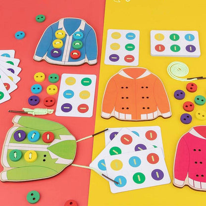 FytStycale Sewing Button Threading Activity for Children