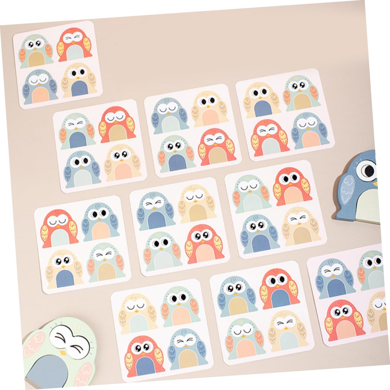 SUPVOX Giocattolo di Legno Abbinato per Ragazzo Ragazza con Blocchi di Espressione di Animali per Educazione Precoce e Apprendimento Cognitivo di Giochi di Abbinamento Puzzle di Legno