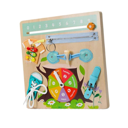 Wooden Busy Board Montessori Toy for Birthday Gift Children Plane Travel Toy Style B | Educational | Other Educational Toys