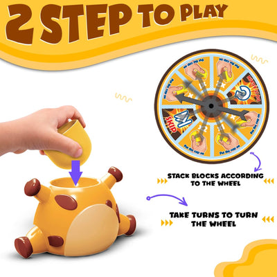 Fidtoy Giraffe Neck Stacking Animal Stack Attack Game for Kids
