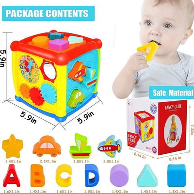 Cube d'activités à formes Huanger avec piano - 520