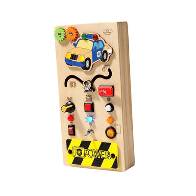 Fidtoy Montessori Tablero Sensorial Ocupado con Interruptor de Luz para Niños Pequeños Tablero de Interruptores LED Juguete Sensorial Habilidades Motoras Finas Aprendizaje Viaje Juguete Tranquilo Regalo Educativo