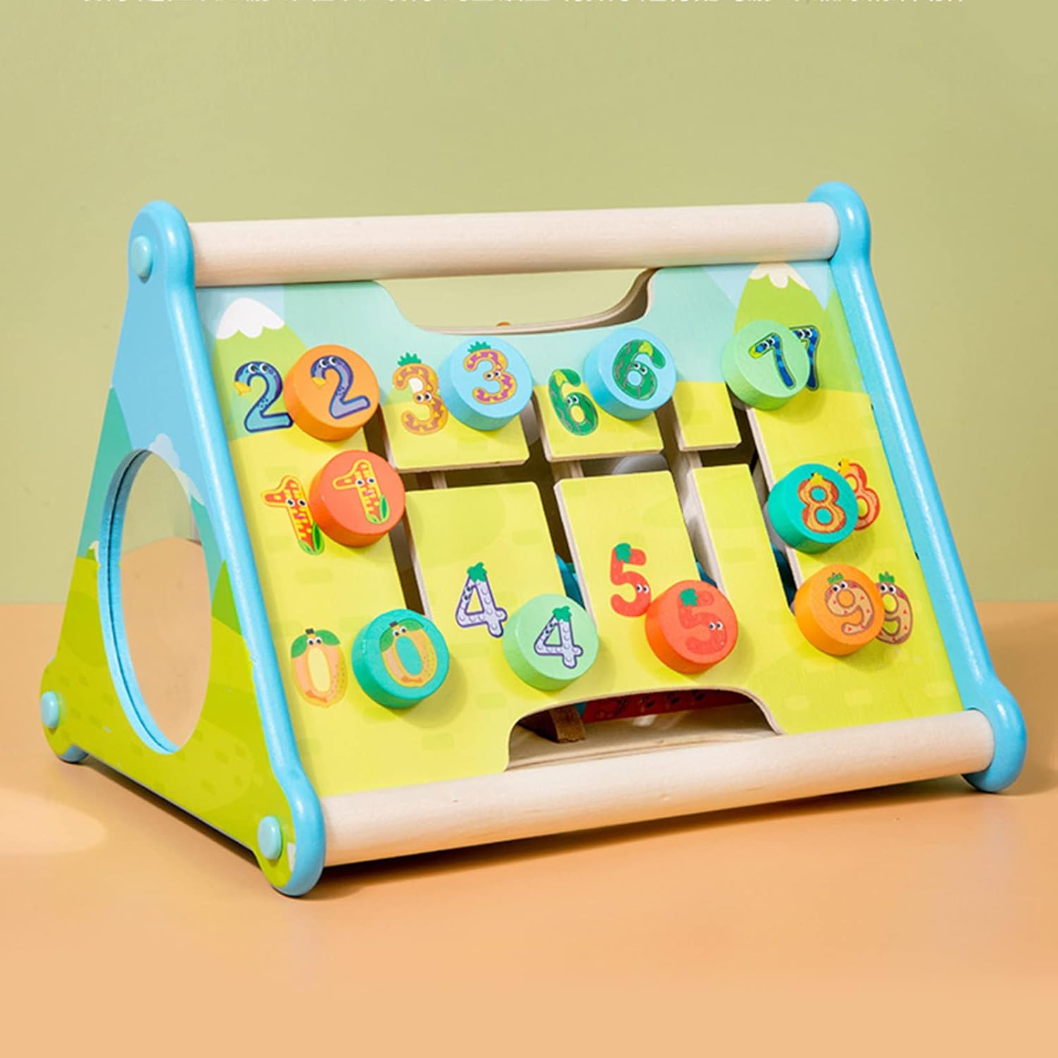 Montessori Toys Busy Triangle Clock Gear Learning Toy Activity Center Toddler Travel Toys Children Sensory Toys