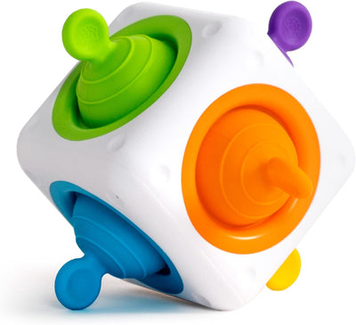 Fat Brain Toys Cubo Inquieto Tugl para Reventar, Atractivo para Niños Pequeños, Niños, Adolescentes, Adultos - Cubo Inquieto de Mano Relajante, 2 Años en Adelante
