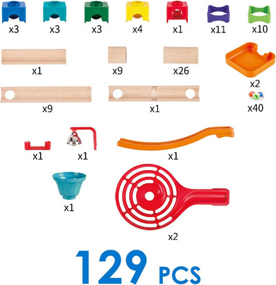 Fidtoy Marble Run Pista de Carreras de Canicas DIY para Niños de 3+ años