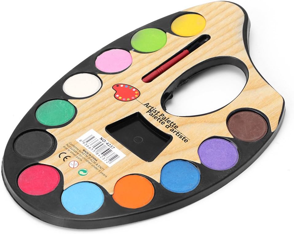 Kit de palette d'artiste en plastique 12 couleurs petite - 240