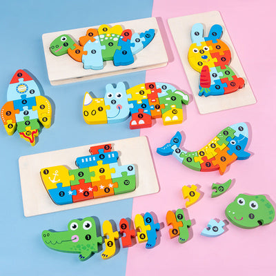 Fidtoy Puzzle en bois d'association de formes pour tout-petits, enfants autistes, jouet calme, puzzle Montessori, jouet éducatif, jeu de motricité fine