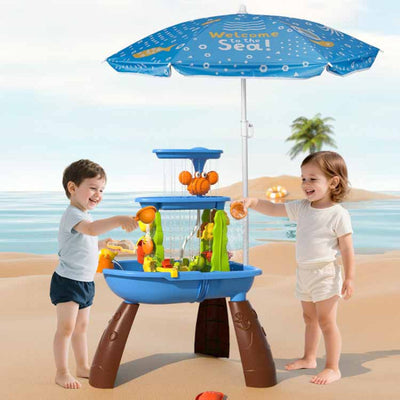 Parasol de table à eau Fidtoy pour enfants | Protection UV réglable pour jeux d'eau en extérieur