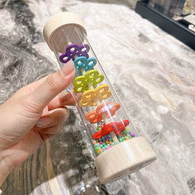 rain sounder wooden toy Tube Simulated Hourglass Wooden Toy
