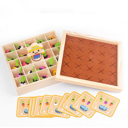 Children Pull Radish Vegetable Memory Chess Toy
