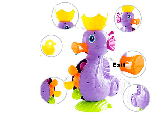 Fidtoy Seahorse Bath Shower Toy Montessori Sensory Water Play Bath Toy for Toddlers