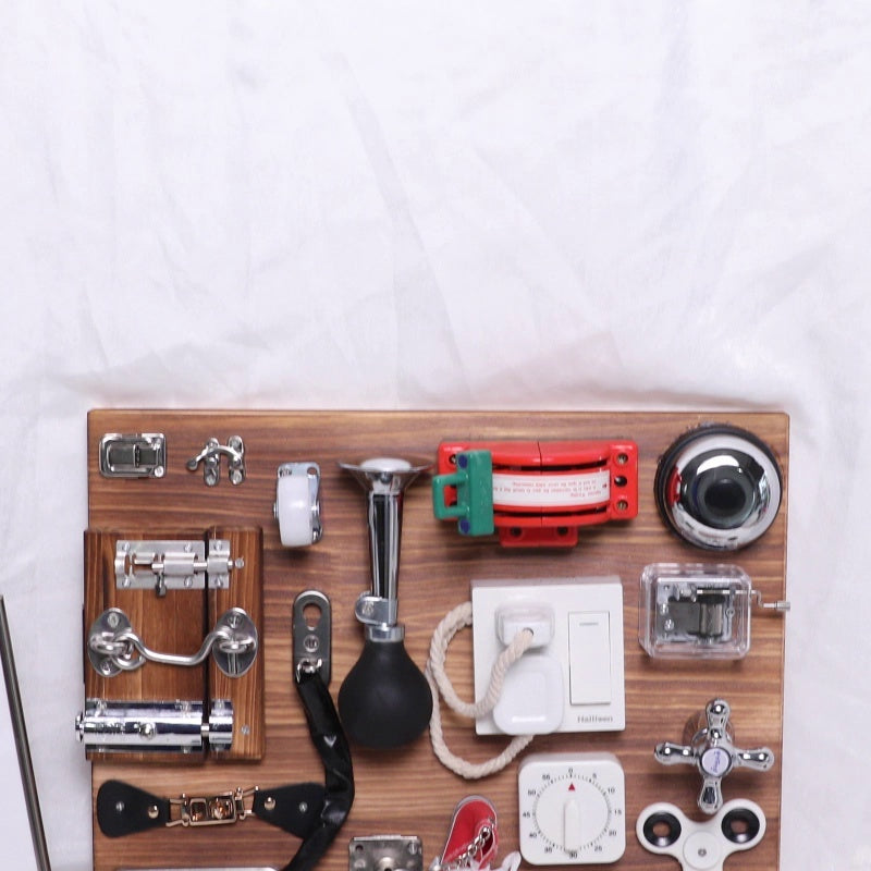 Montessori Early Education Teaching Aids Carbonized Busy Board