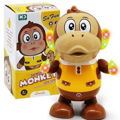 Fidtoy Swinging Musical Monkey Toy - Dancing, Singing, Lights and Sounds