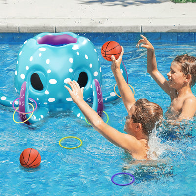Juego de piscina de pulpo inflable Fidtoy, juguete de verano 2 en 1
