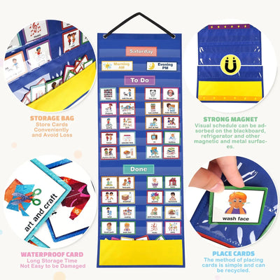 132 cartes visuelles PECS, tableau de comportement hebdomadaire pour l'autisme et le TDAH