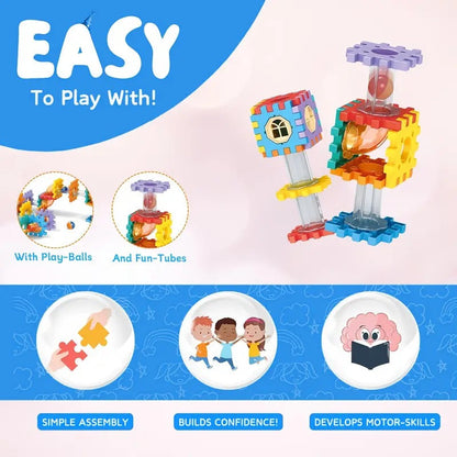 Pipeline Rolling Marble Ball Interlocking Blocks 182 pcs - 041