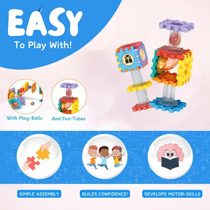 Pipeline Rolling Marble Ball Interlocking Blocks 182 pcs - 041