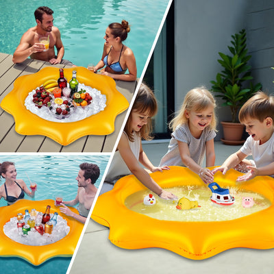 Lot de 2 saladiers/seaux à glace gonflables tournesol Fidtoy