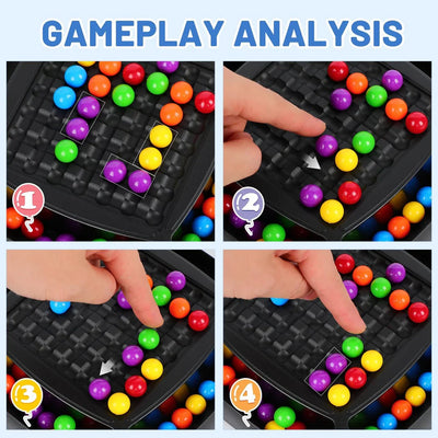 Fidtoy Rainbow Chessboard Ball Game for Kids and Family Play