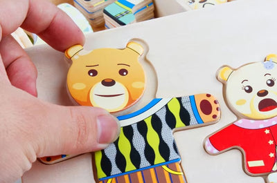 Jeu d'habillage d'ours Montessori