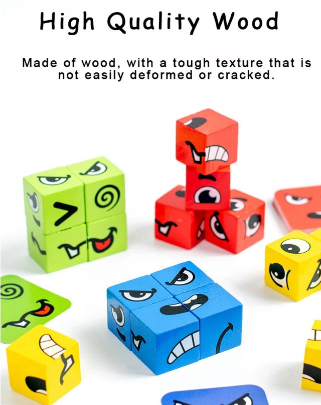 Silly face race game- Eco-Friendly Wood Game