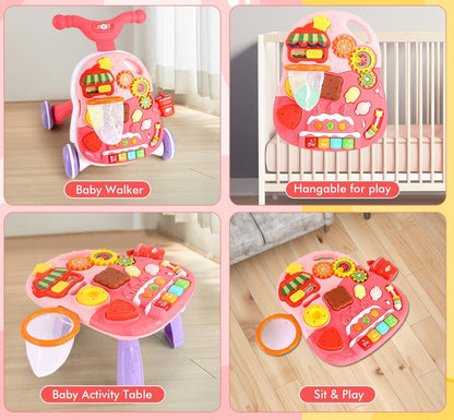 2in1 Baby Walker and Activity Table - 815