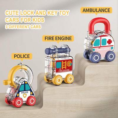 Transparent Transport and Shape Recognition Lock and Key 3 pieces - 03B