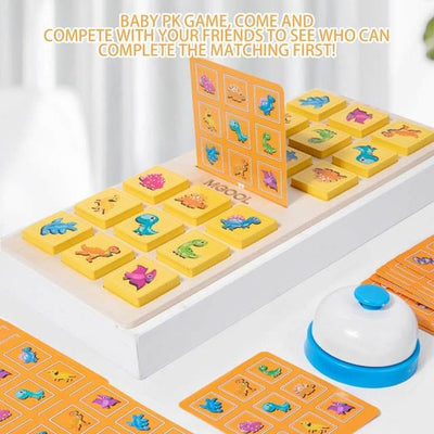 Juego interactivo de campana para emparejar números y dinosaurios - 2 jugadores