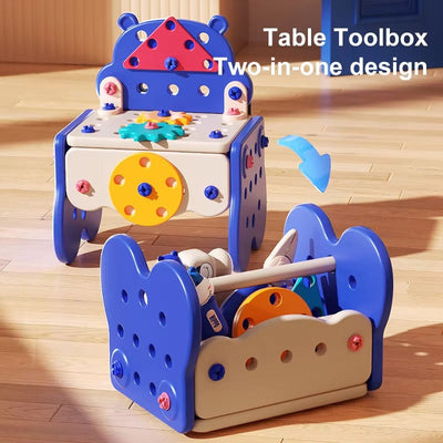 Caja de herramientas de taladro y destornillador eléctrico 3 en 1 para niños – Juego de construcción STEM, juguete educativo de ensamblaje DIY