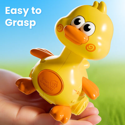 Fidtoy Press to Go Duck Car Toys Set for Toddlers