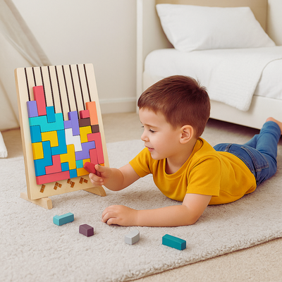 Fidtoy Wooden Stacking Puzzle Toy