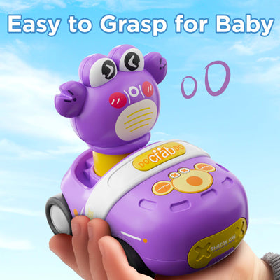 Fidtoy Press to Go Crab Car Toys Set for Toddlers