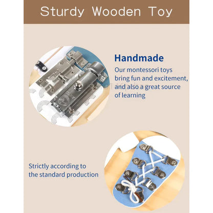 Wooden Bear Busy Board Drawing Toy