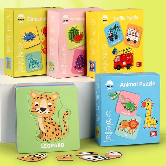 2in1 Jigsaw Puzzle Write and Wipe Cards - 569